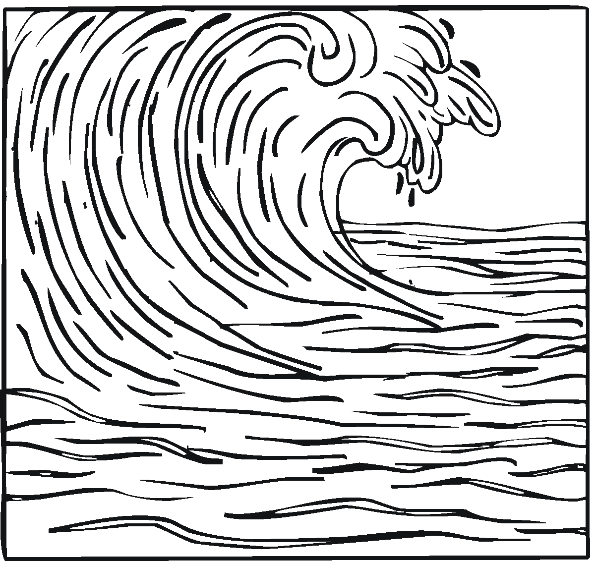 Ocean Wave Drawing at GetDrawings | Free download