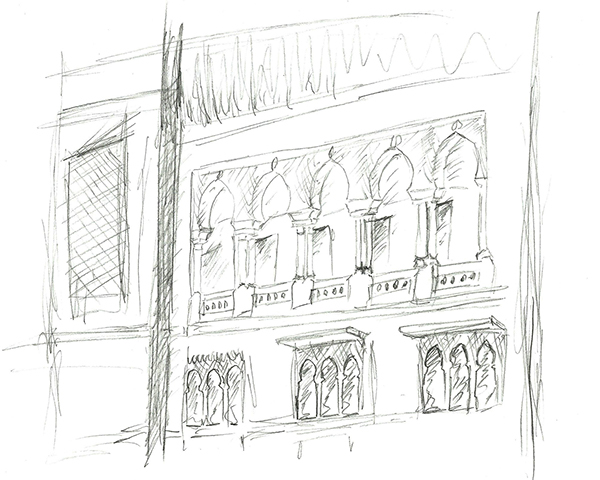 Architecture Old Building Drawing