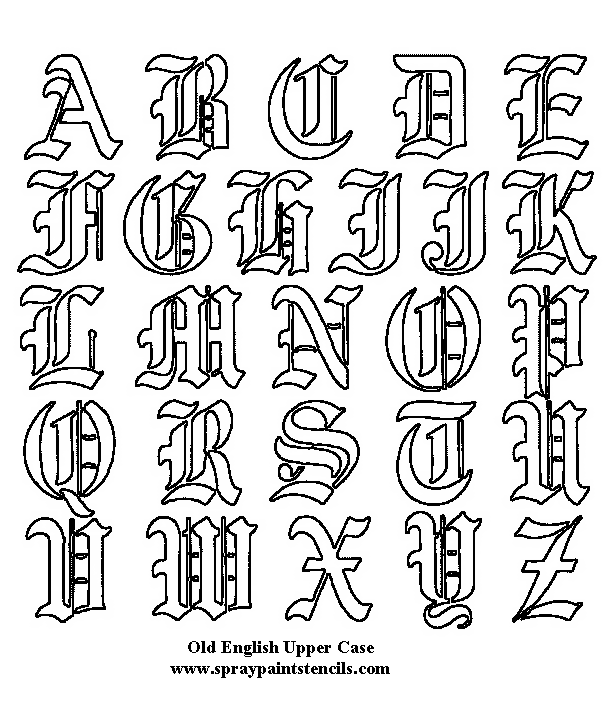 Old English Letters Drawing at GetDrawings Free download