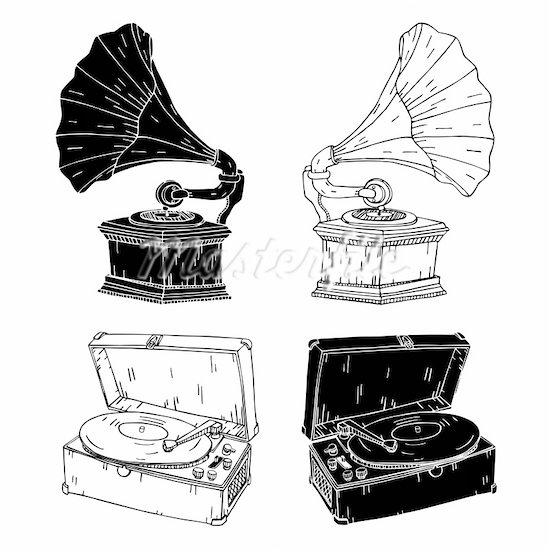 Old Record Player Drawing at GetDrawings | Free download