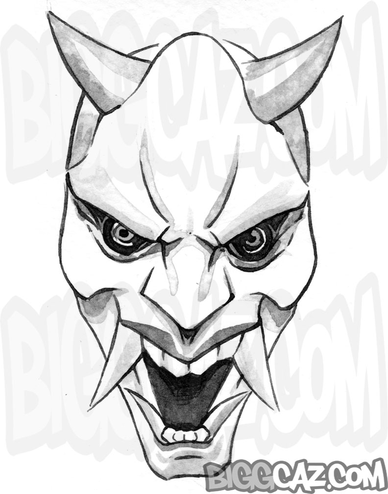 Oni Mask Drawing at GetDrawings Free download