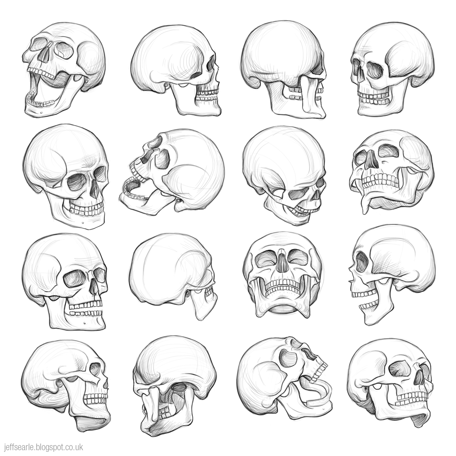 Open Mouth Skull Drawing at GetDrawings | Free download