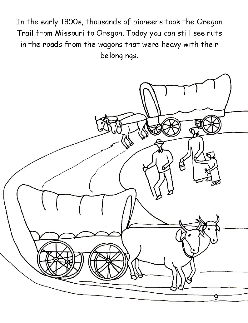 Oregon Trail Wagon Drawing at GetDrawings Free download