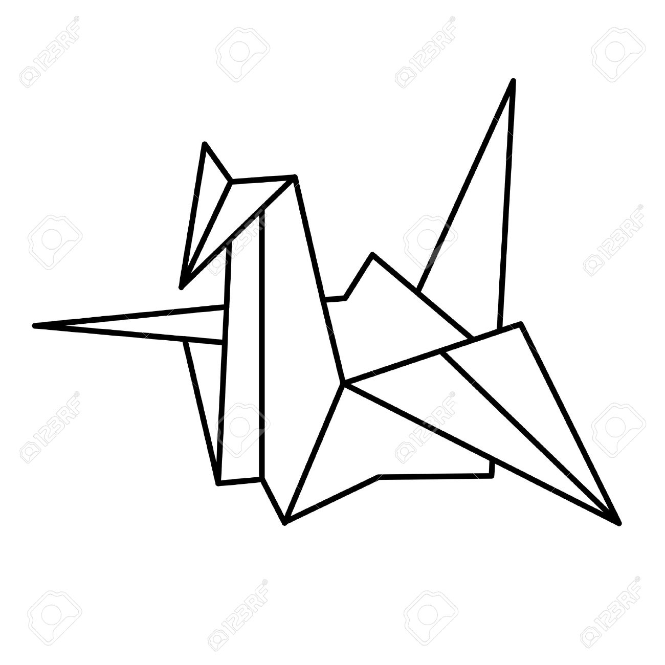 Origami Crane Drawing at GetDrawings | Free download