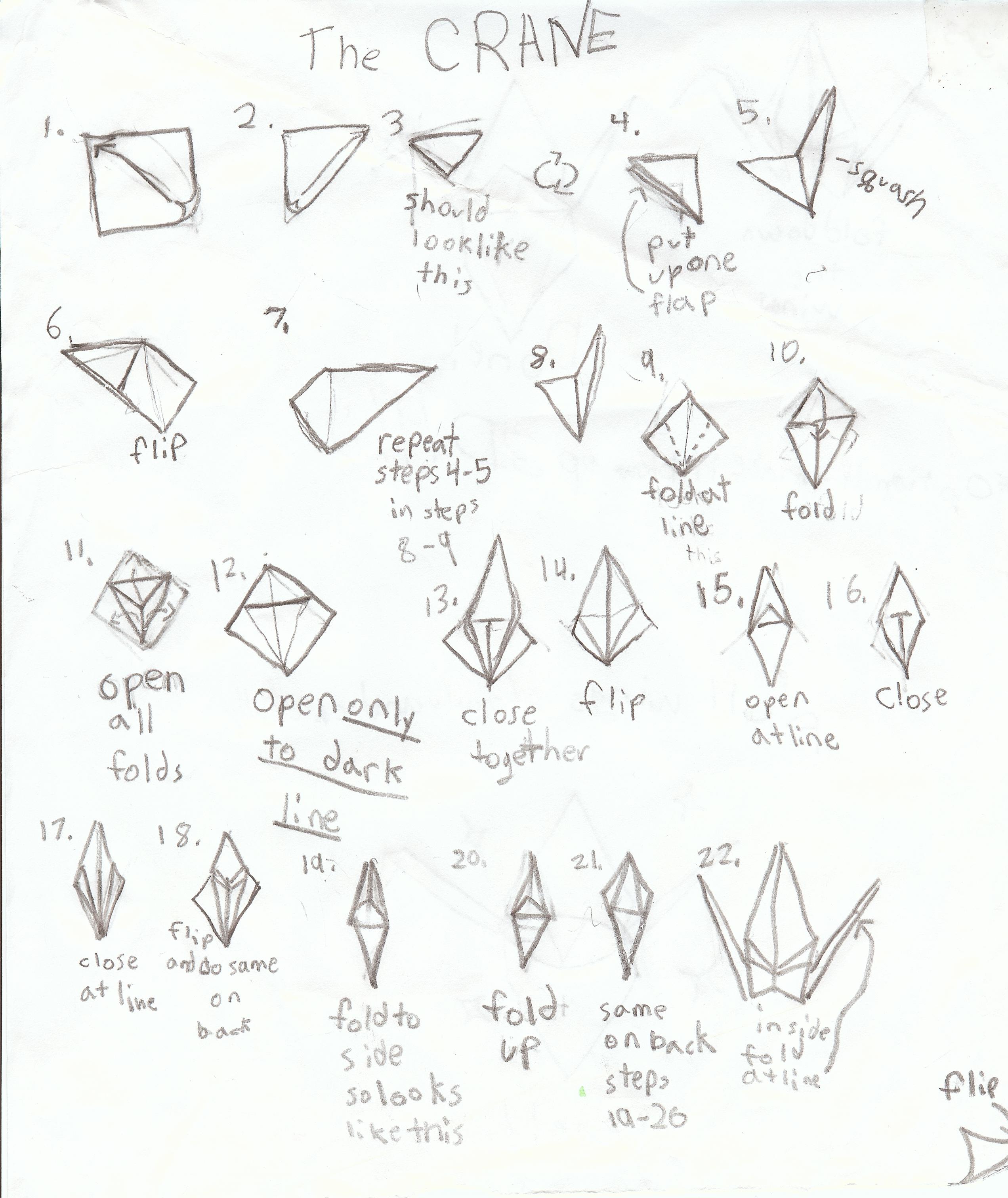 Origami Crane Drawing at GetDrawings | Free download