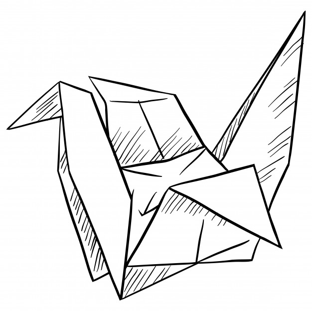 Origami Crane Drawing at GetDrawings Free download