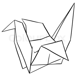 Origami Crane Drawing at GetDrawings | Free download