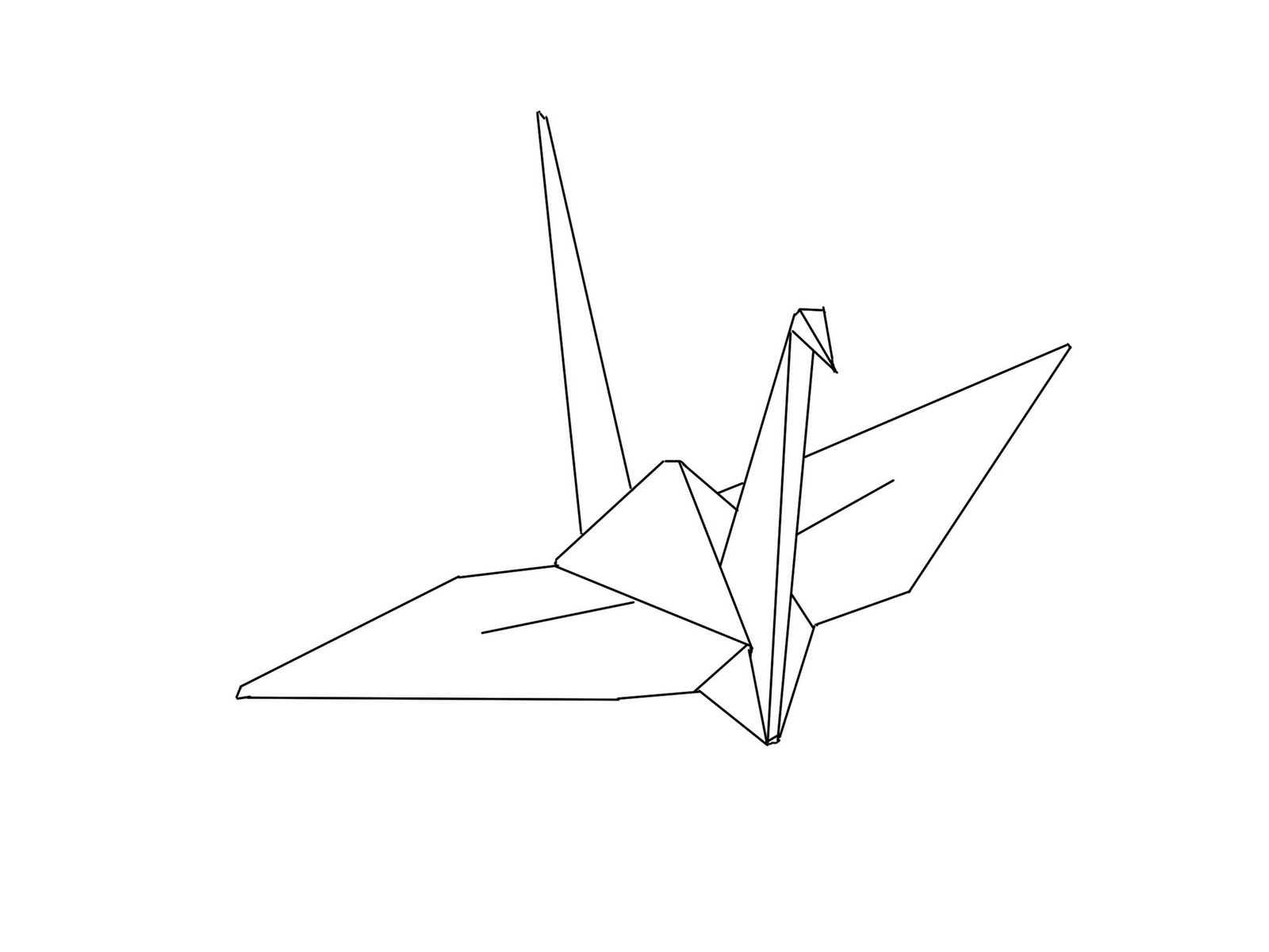 Origami Crane Drawing at GetDrawings | Free download