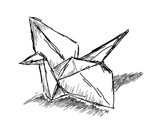 Origami Crane Drawing at GetDrawings | Free download