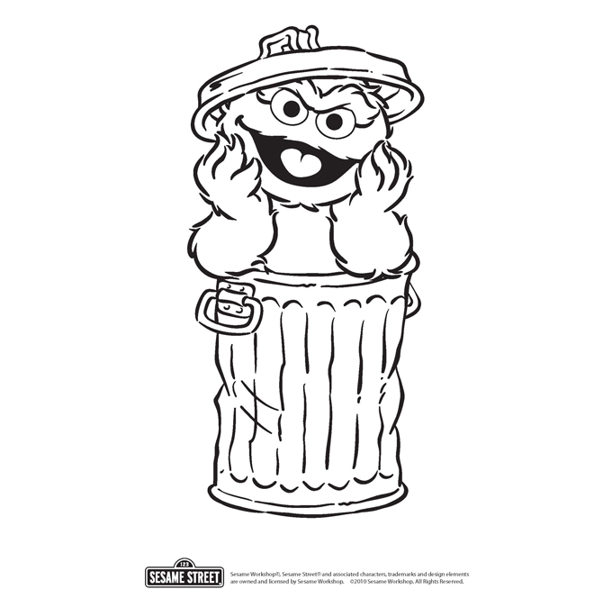 680x654 Coloring Pages Oscar The Grouch Free Oscar The Grouch C...