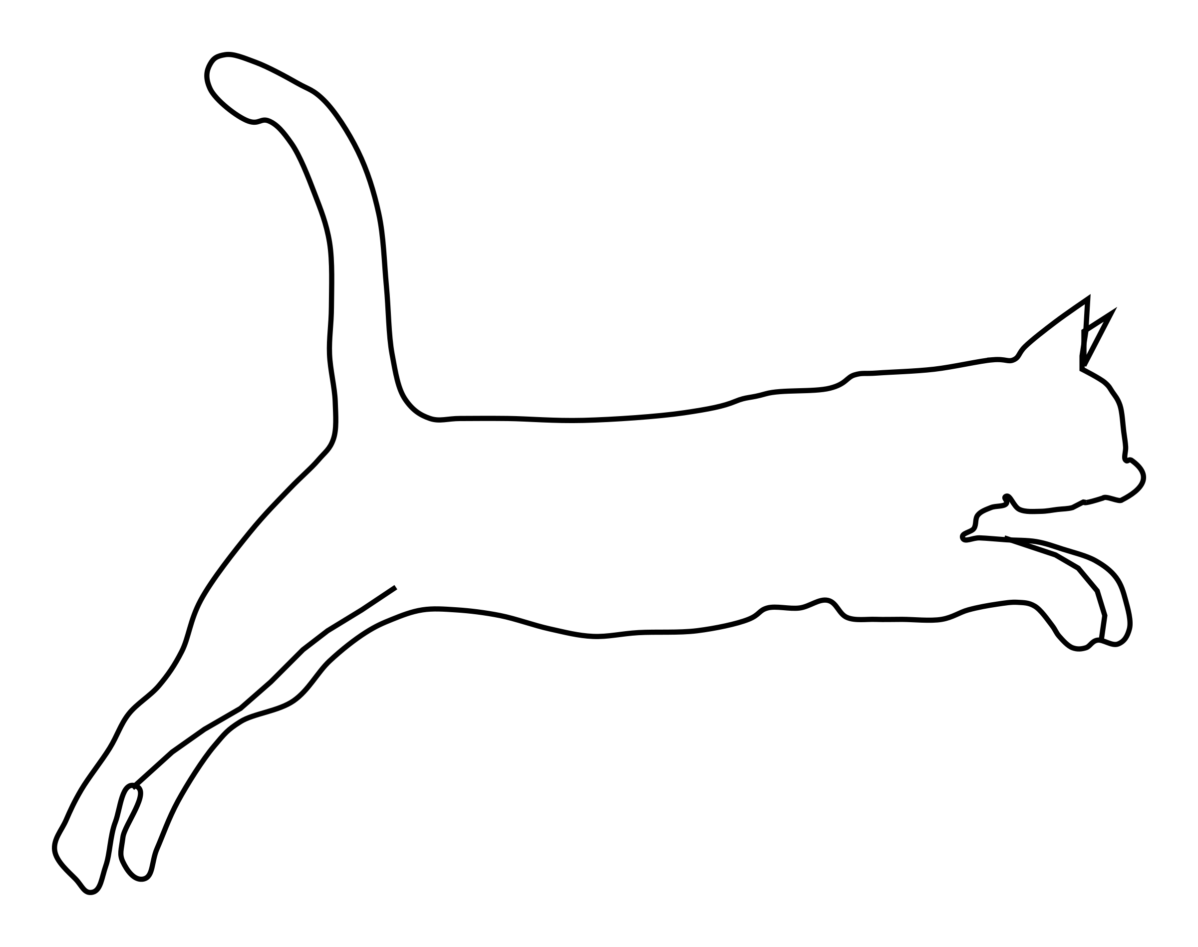 Outline Drawing Of A Cat at GetDrawings Free download