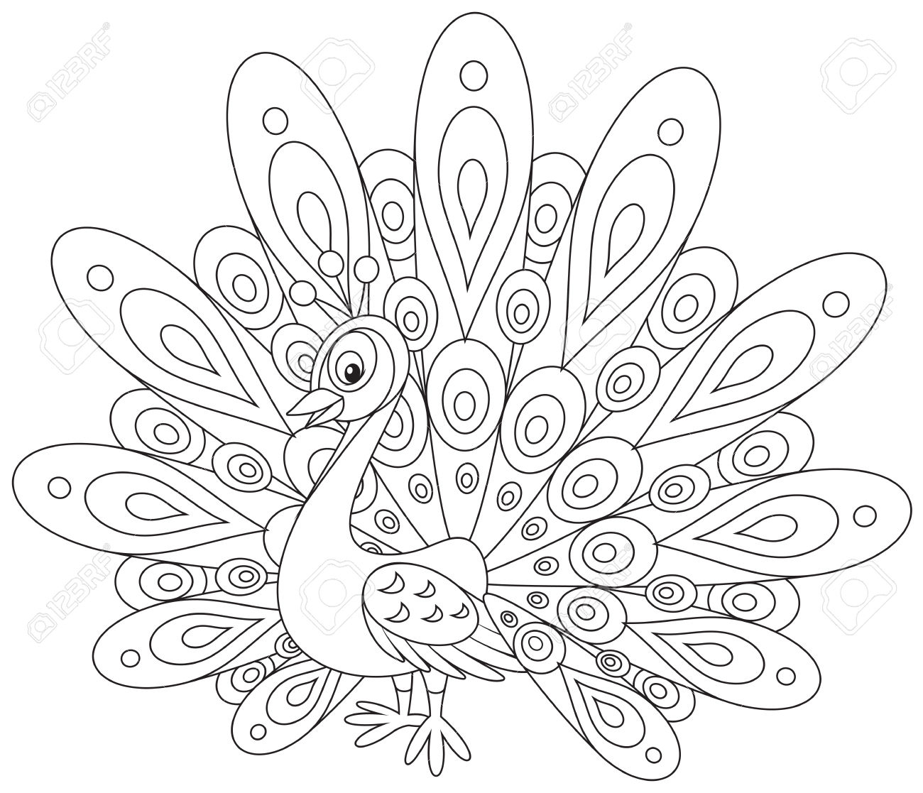 Outline Of A Peacock Drawing At Getdrawings Free Download