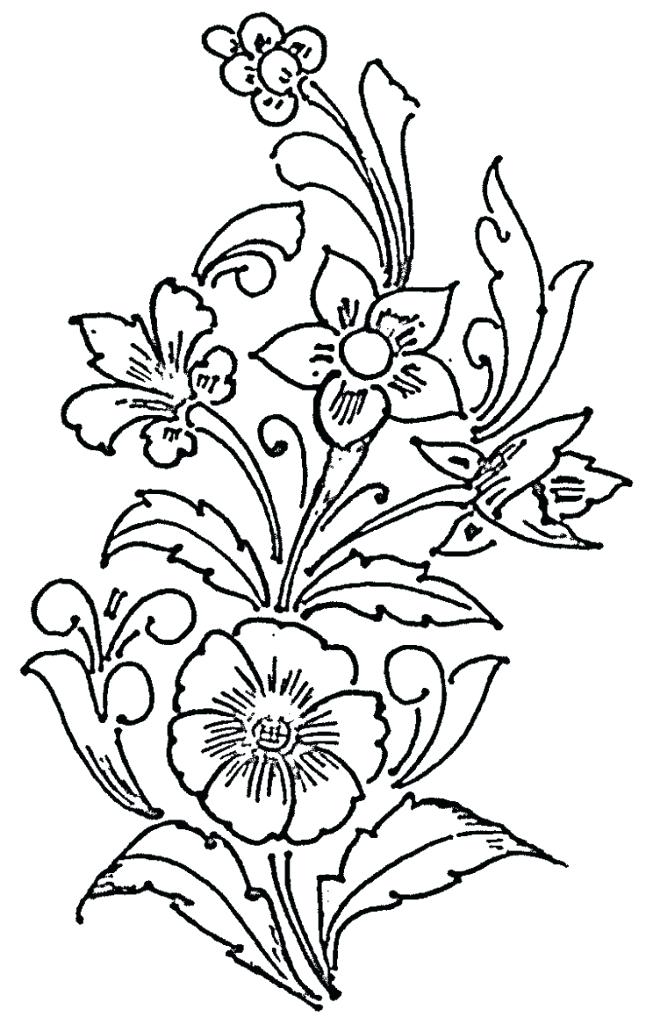 Outline Of Flowers For Drawing at GetDrawings | Free download