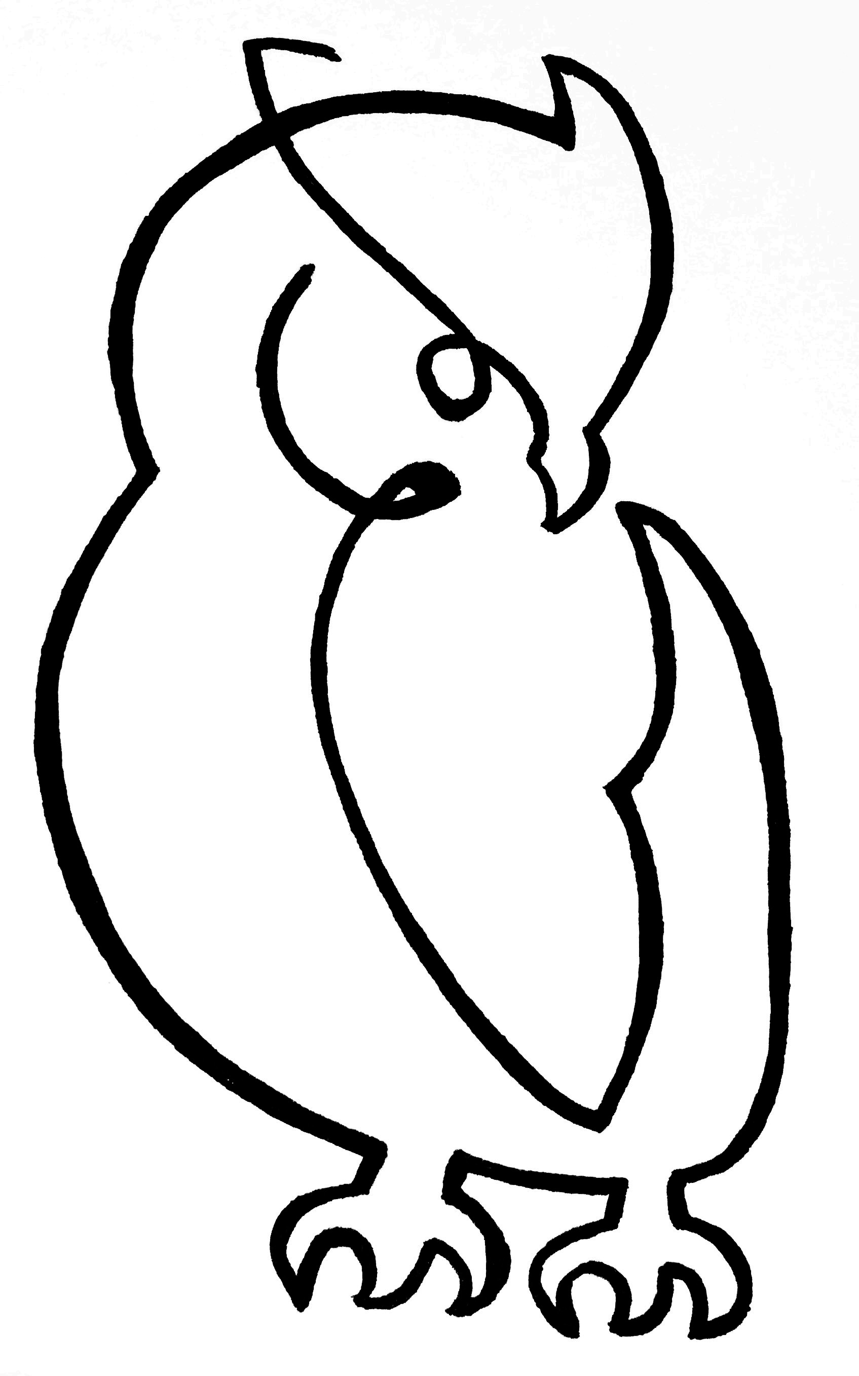 Owl Line Drawing at GetDrawings Free download