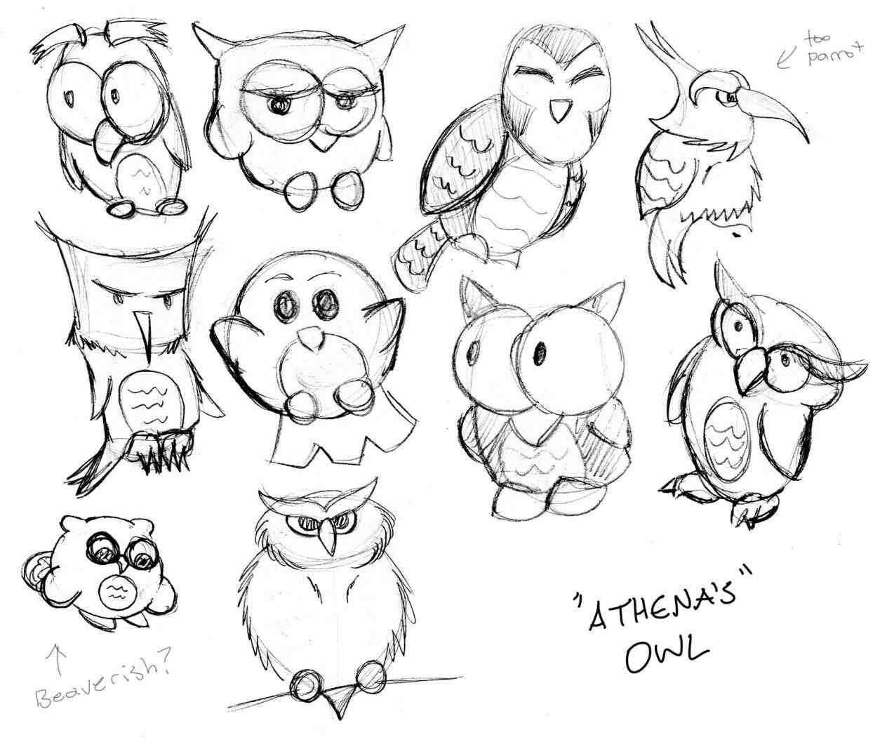 owl drawing