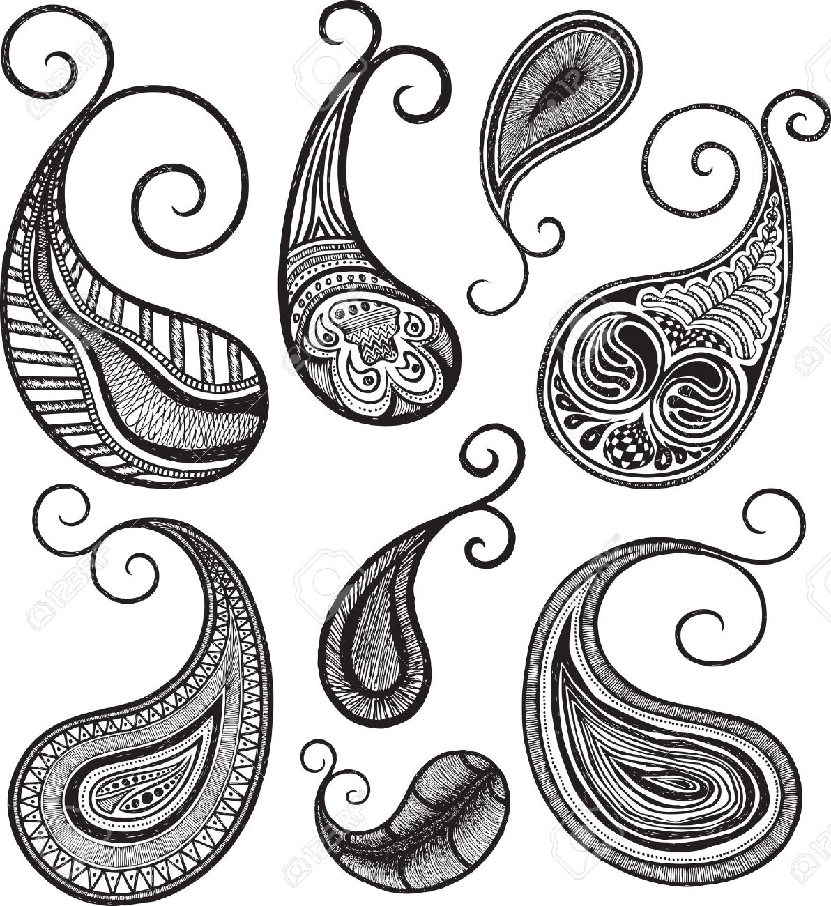 Paisley Design Drawing at GetDrawings Free download