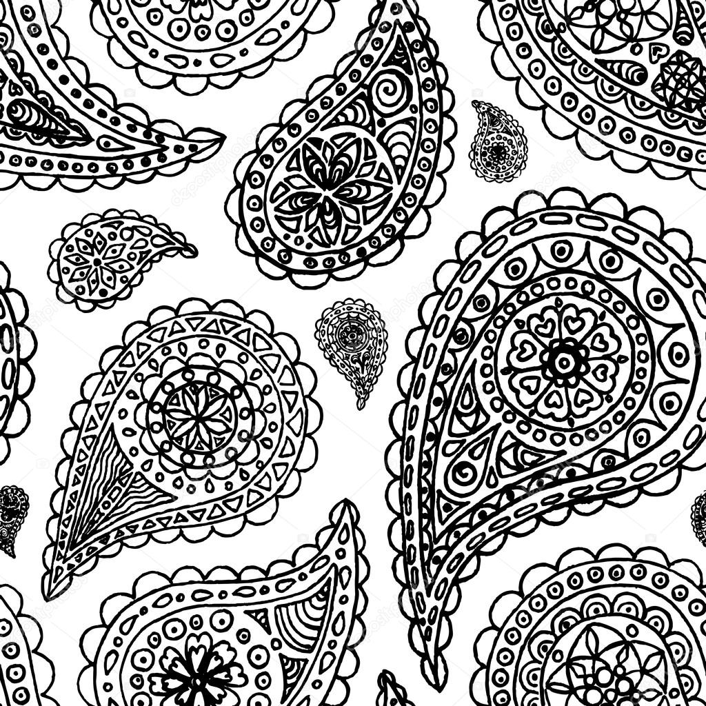 Paisley Line Drawing at GetDrawings Free download