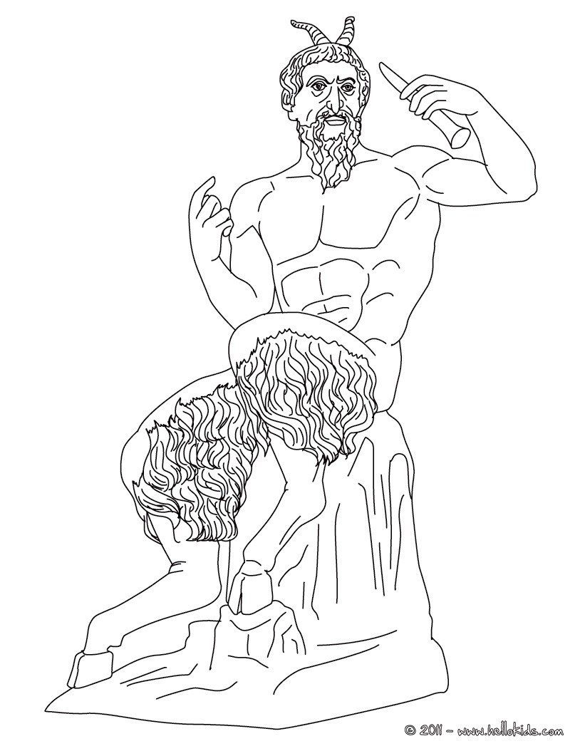 Зевс раскраска Бог из древней Греции