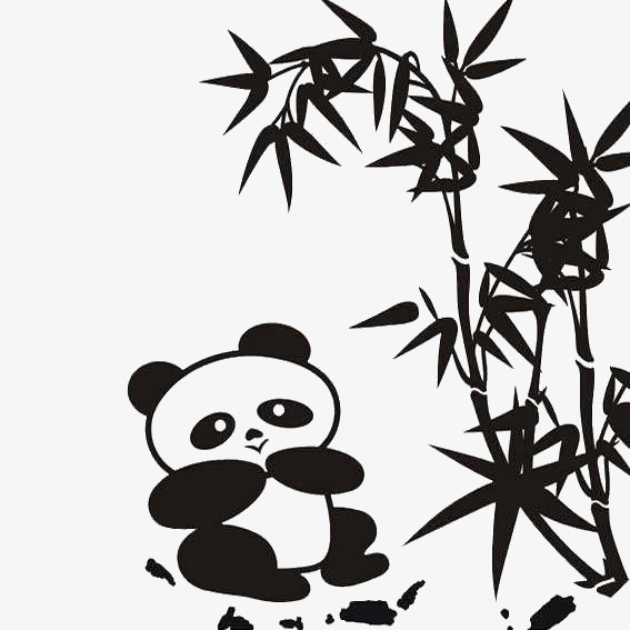 Panda With Bamboo Drawing at GetDrawings | Free download