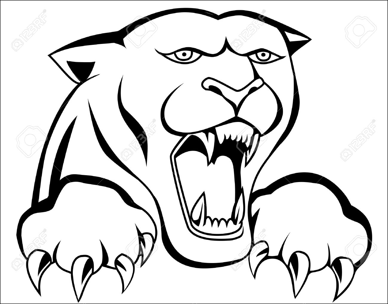 pink panther face coloring page