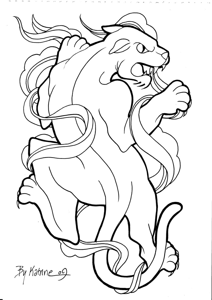 Panther Line Drawing at GetDrawings | Free download