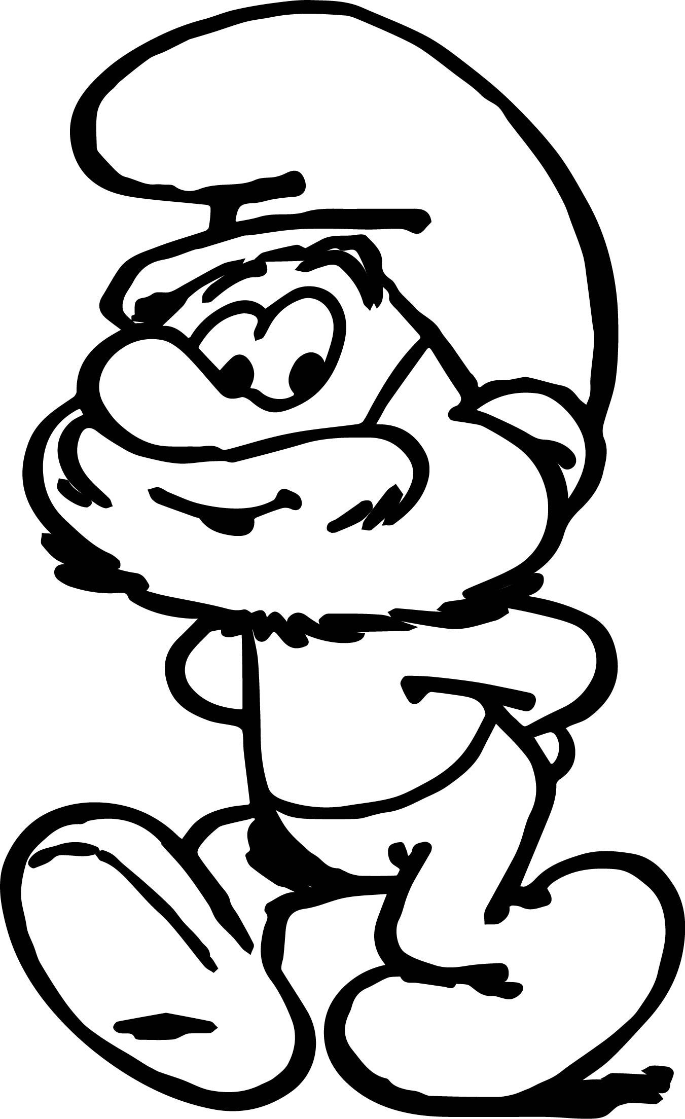 1351x2207 Papa Smurf Coloring Page Coloring Page For Kids.