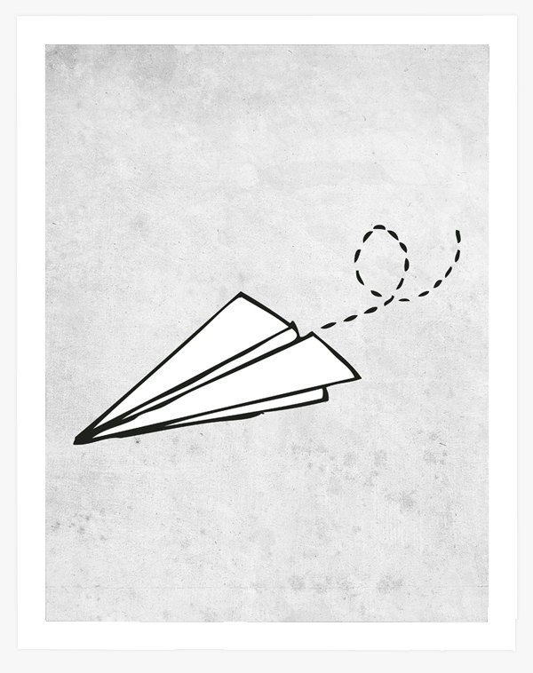 paper airplane drawing simple