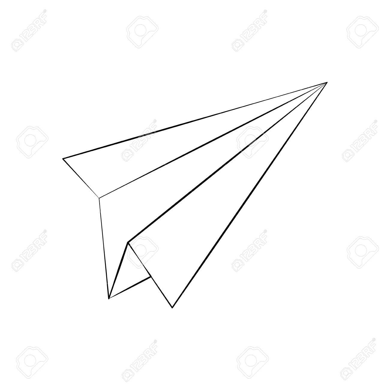 Воздушный самолетик из бумаги рисунок