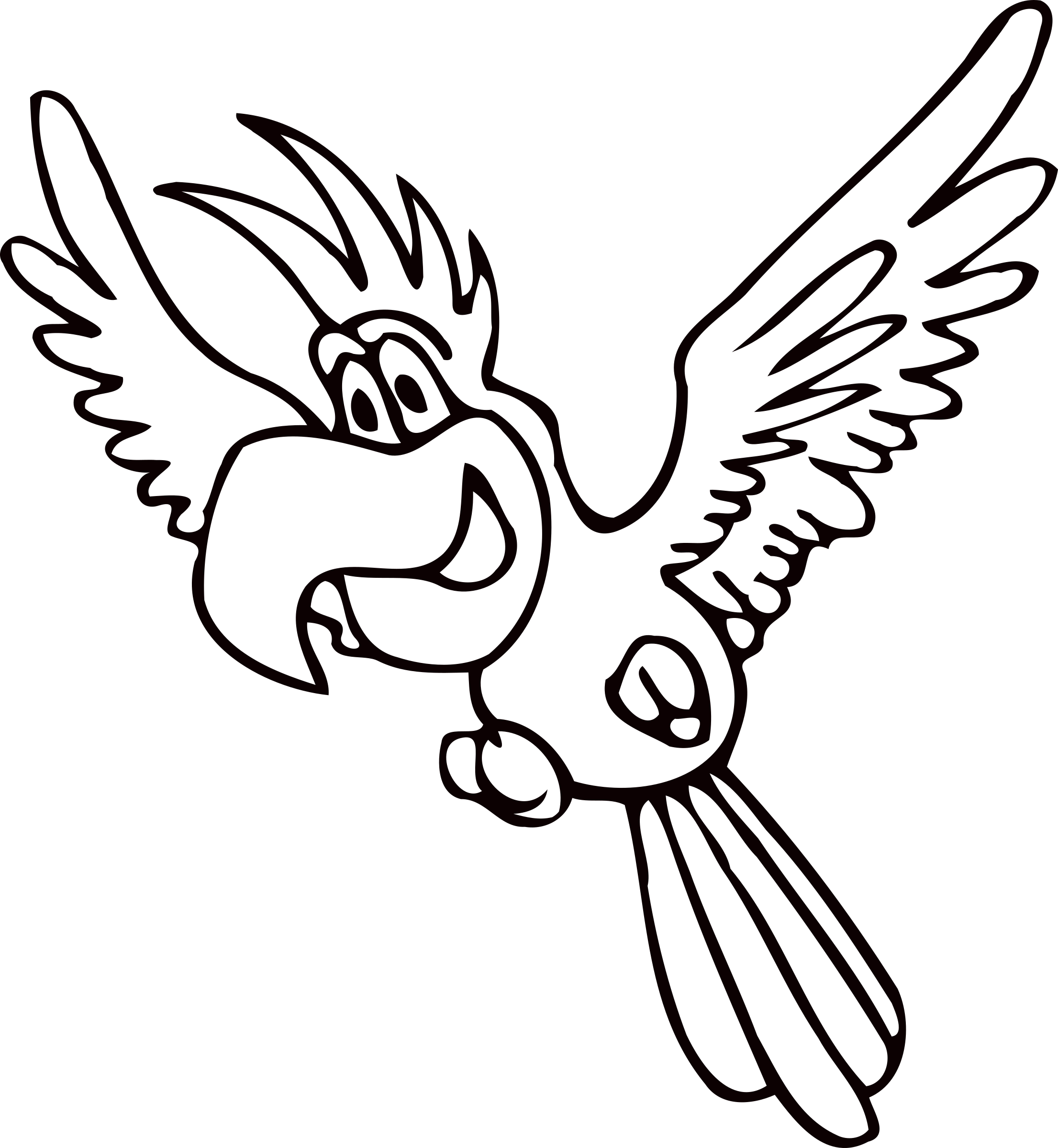 Parrot Drawing Outline at GetDrawings Free download