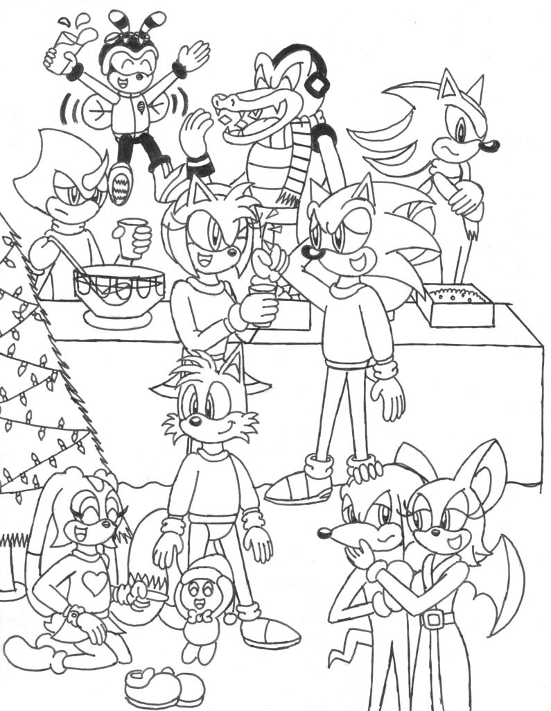 795x1025 Sonic Christmas Party by CaseyDecker on DeviantArt