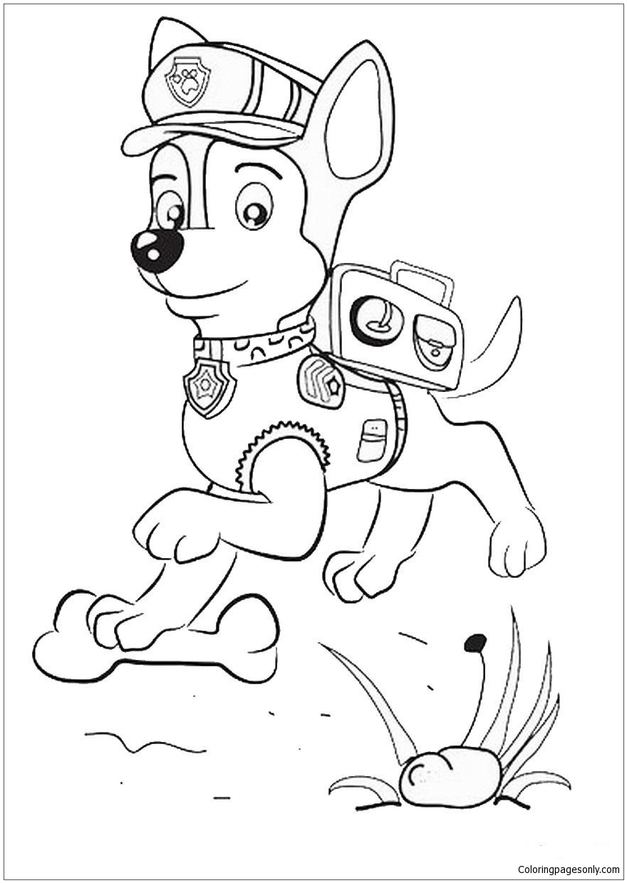 Paw Patrol Chase Drawing at GetDrawings | Free download