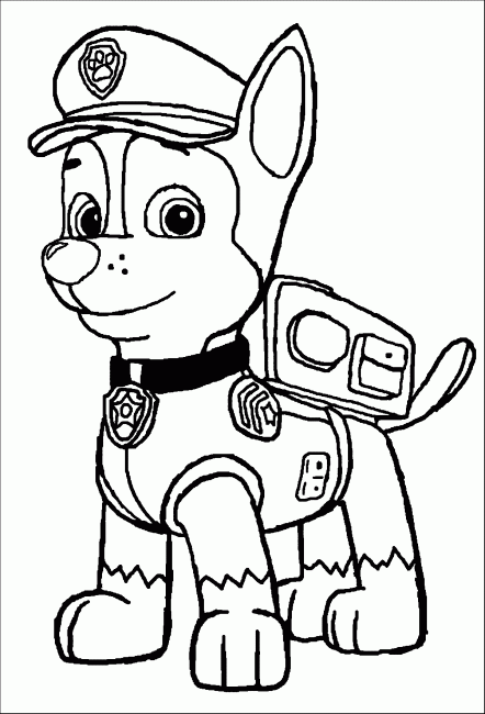 Paw Patrol Chase Drawing at GetDrawings | Free download