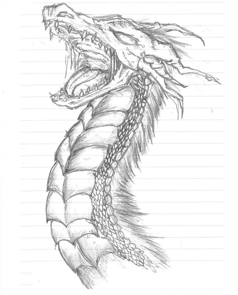 Pencil Drawing Dragons at GetDrawings | Free download