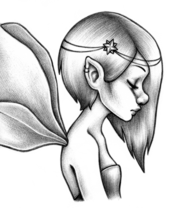 Easy Pencil Fairy Drawing Step By Step - Lamanoguiada