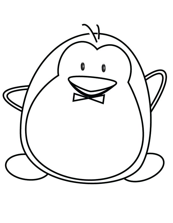 Penguin Outline Drawing At Getdrawings 