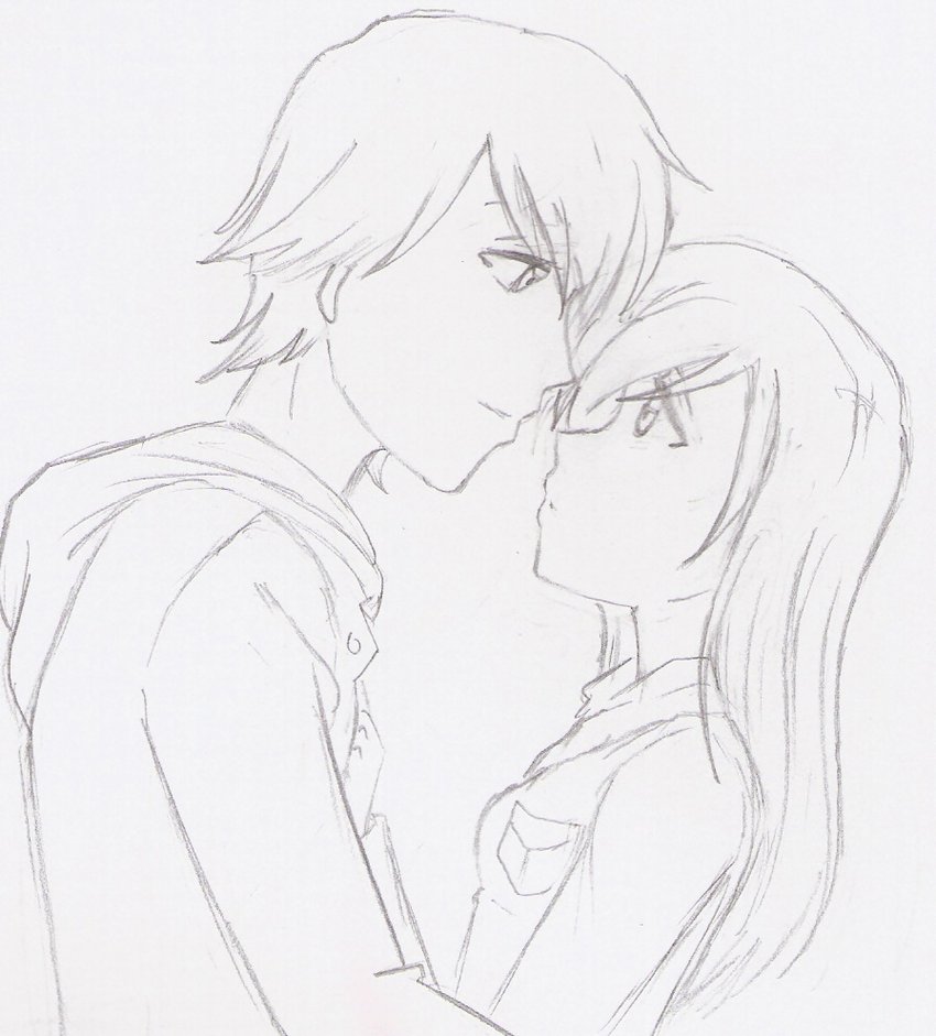 Cartoon Love Romantic Pencil Drawing - Nataliehe