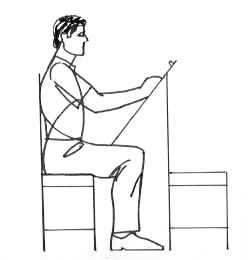 Featured image of post Person Sitting In Chair Drawing Back View turns chair around and sits you re trying to describe edgy backwards chair instead of sitting normally in the chair the sitter will turn the chair around and place legs on either side of the chair typically using the back of the chair