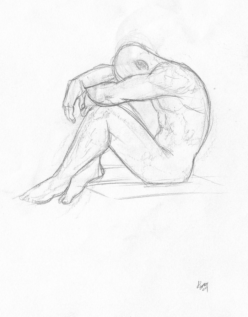 Person Sitting Drawing at GetDrawings | Free download