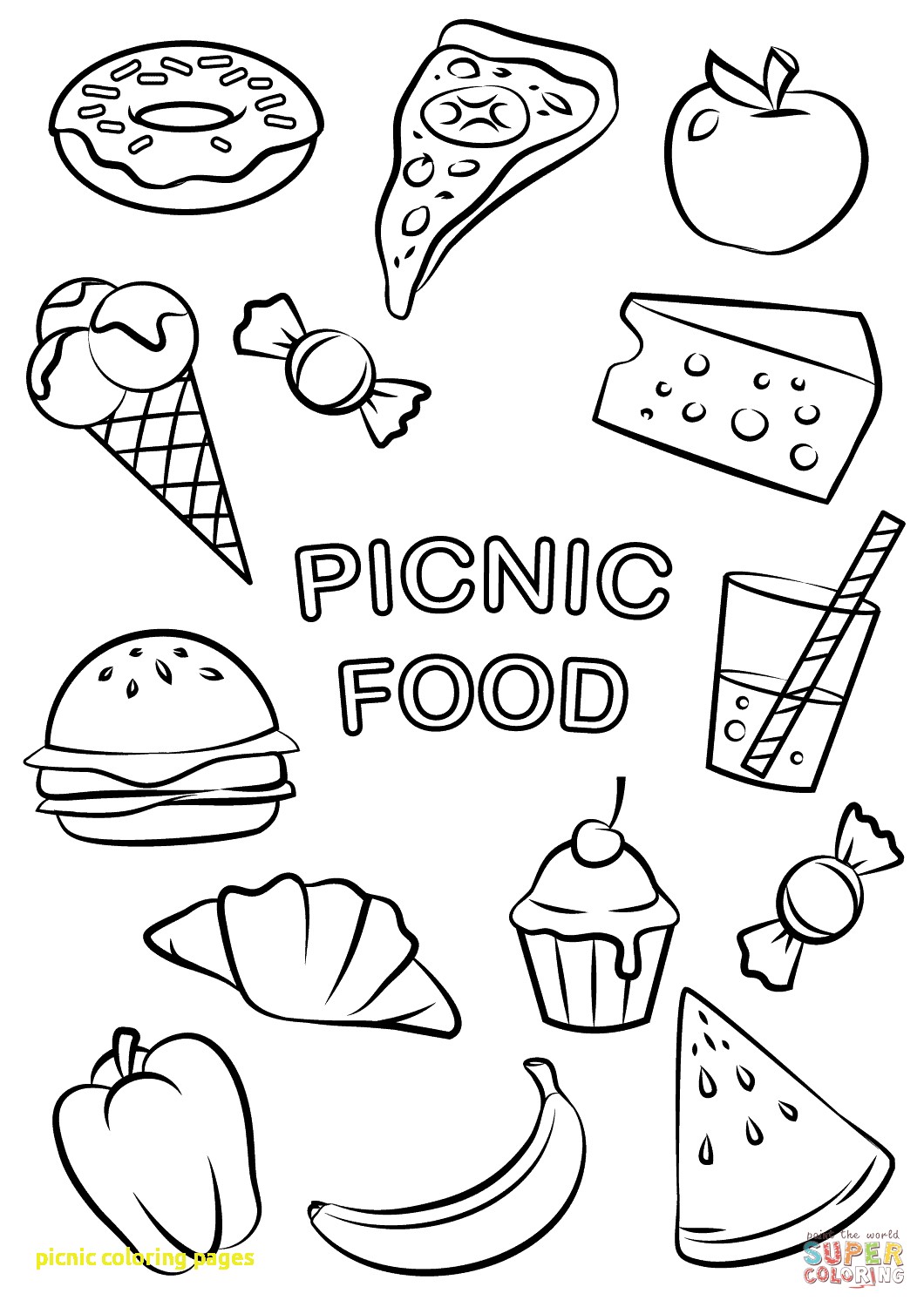 391 Cute Picnic Coloring Pages 