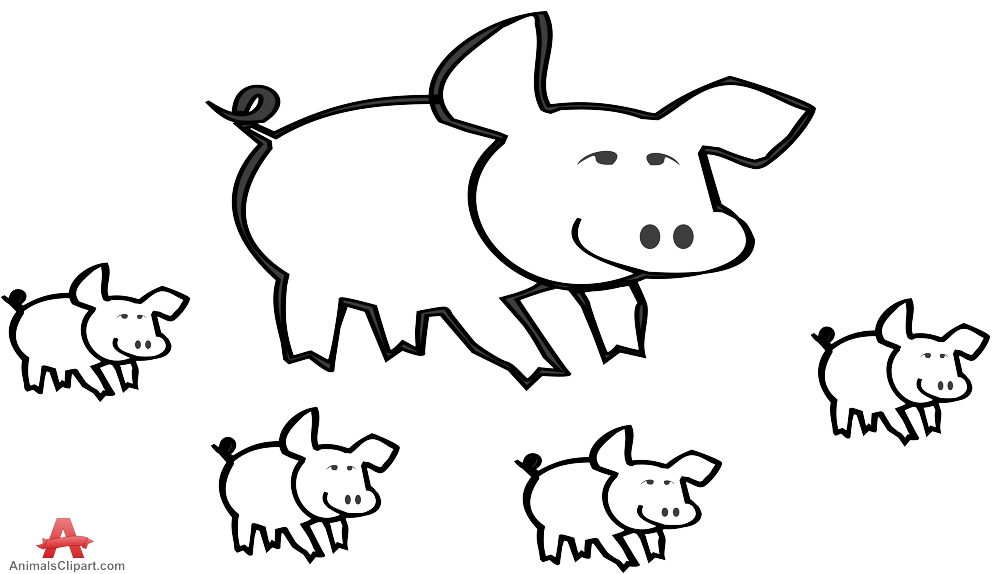 Pig Outline Drawing at GetDrawings | Free download