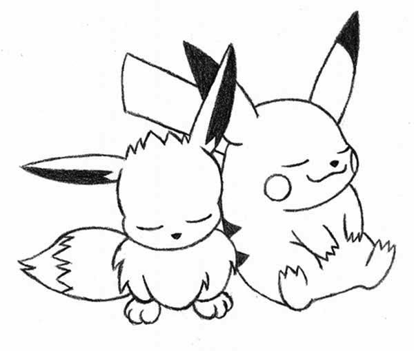 Pikachu Line Drawing at GetDrawings | Free download