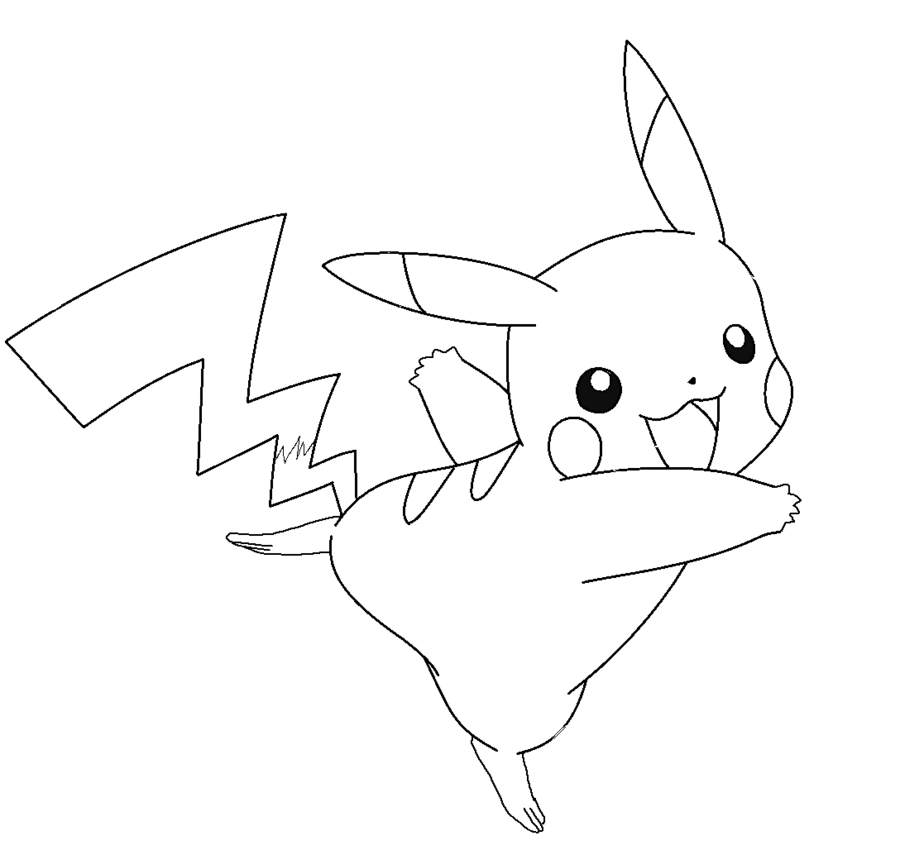 Pikachu Line Drawing at GetDrawings | Free download