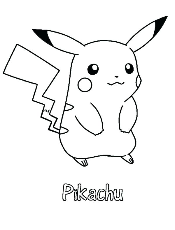pikachu jumping line art