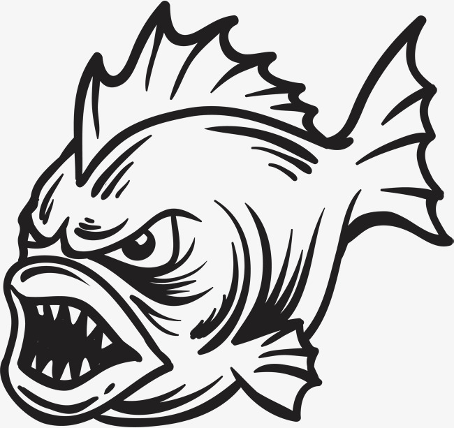 Piranha Drawing at GetDrawings | Free download