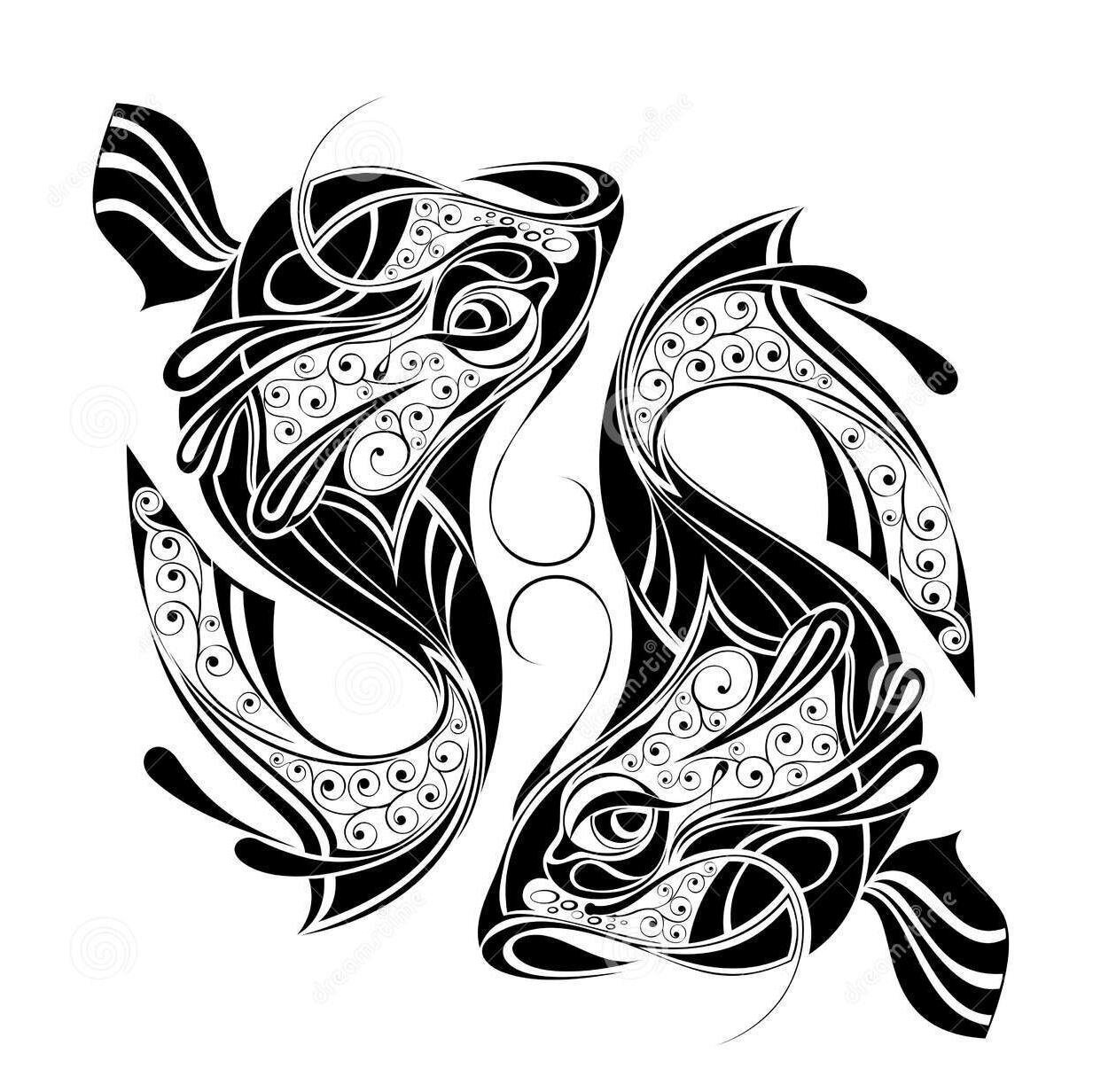 Pisces Fish Drawing at GetDrawings Free download