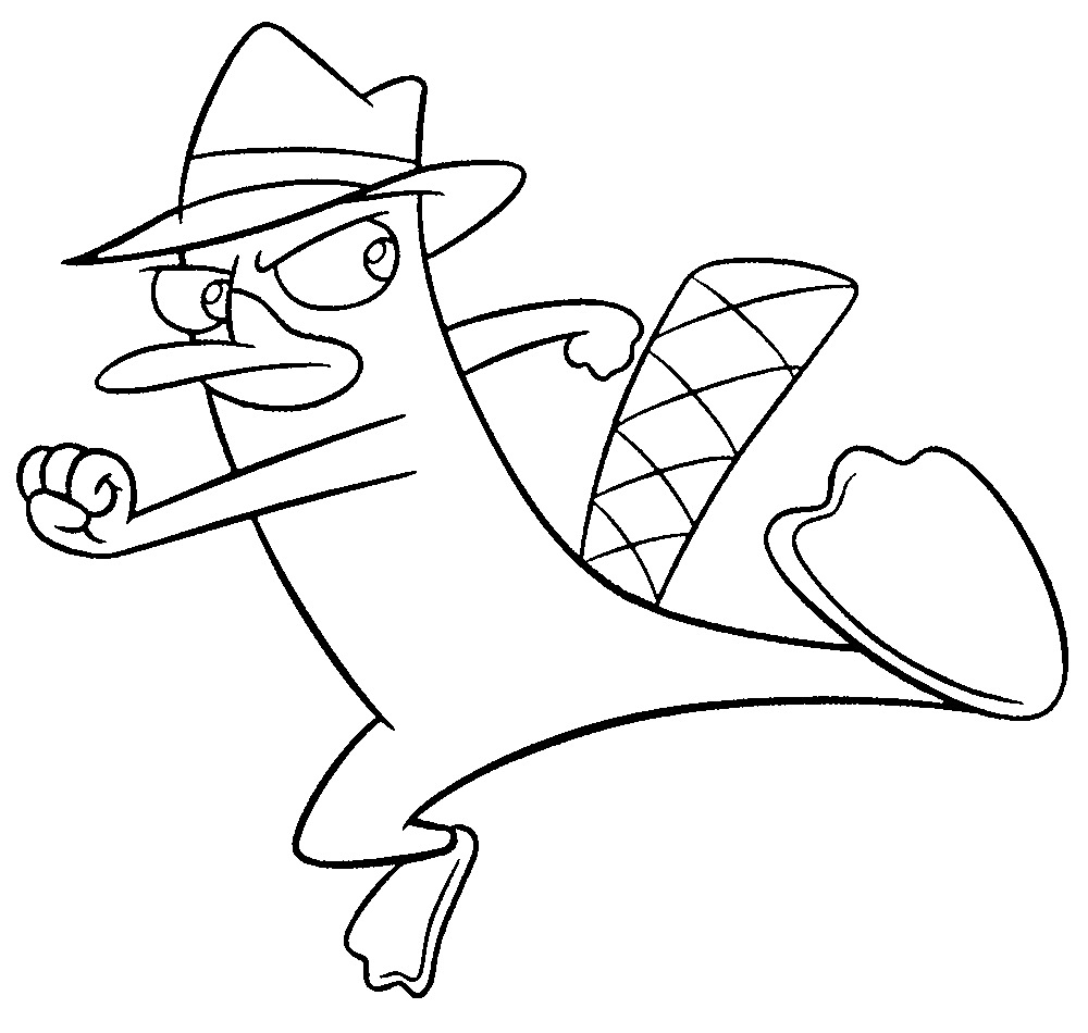 Perry The Platypus Coloring Page - coloringpage.one