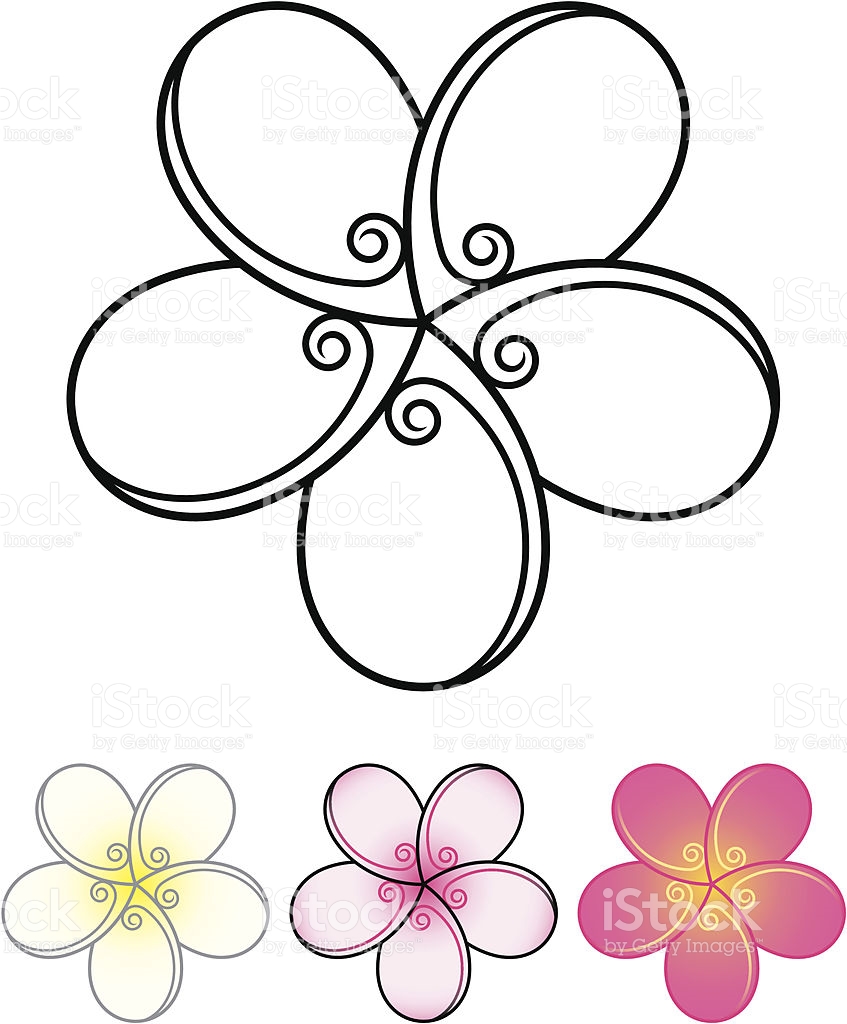 Plumeria Line Drawing at GetDrawings | Free download