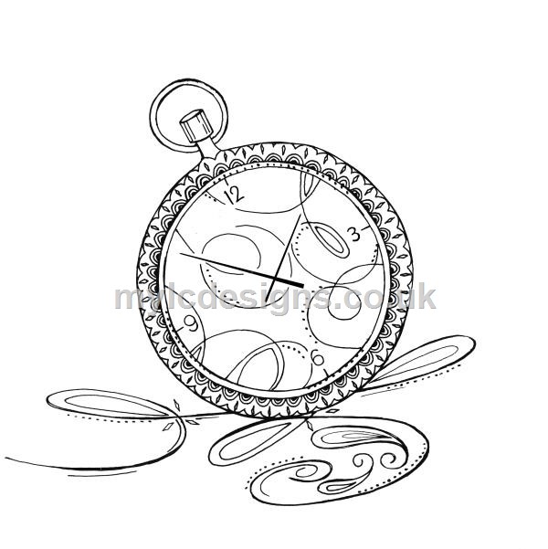 Pocket Watch Line Drawing at GetDrawings | Free download