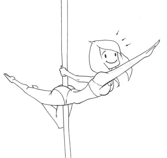 570x540 Custom Drawings Pole Dancing Adventures.