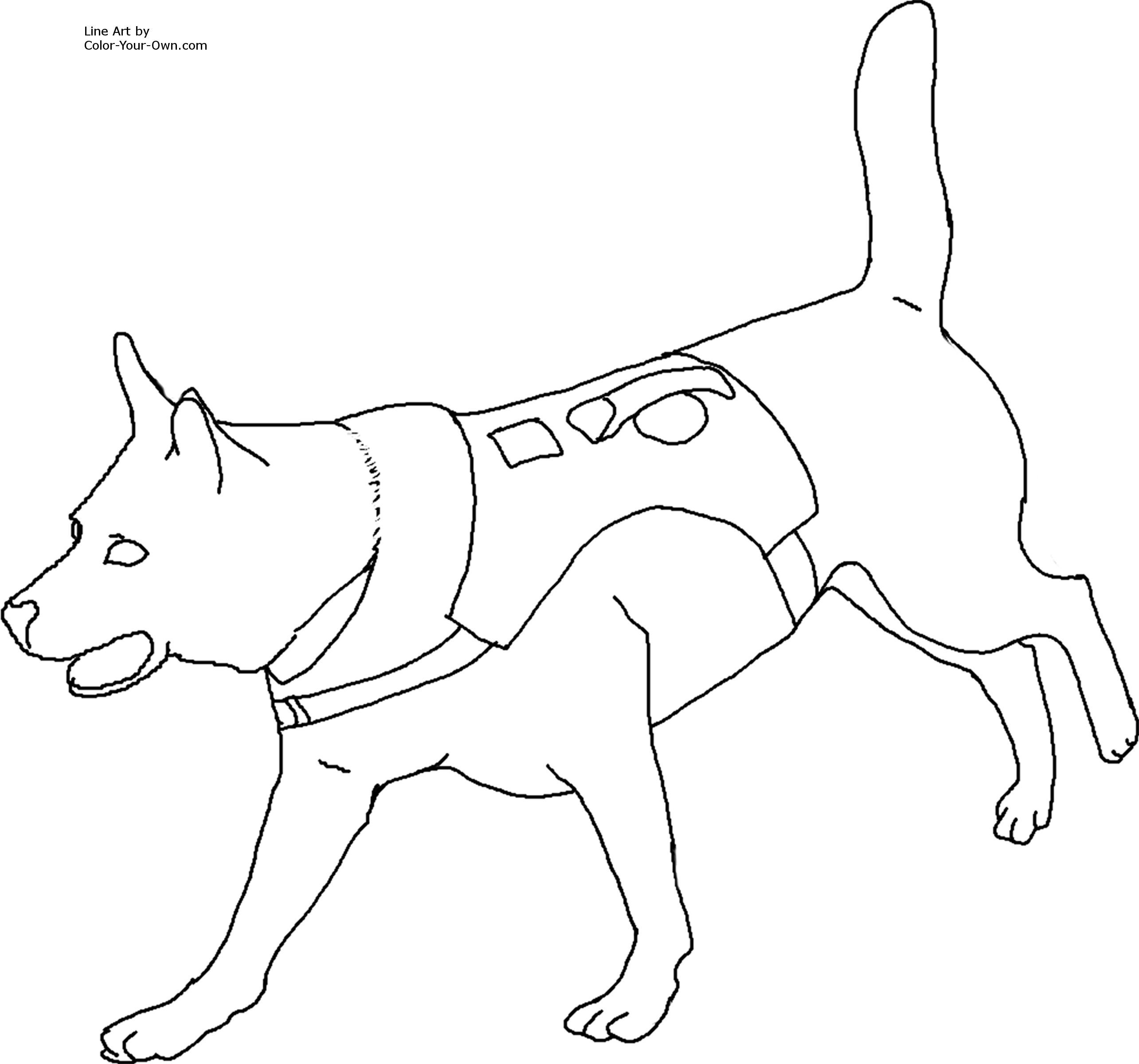 Police Dog Drawing at GetDrawings | Free download